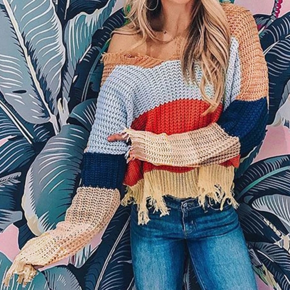 Ragged Point Distressed Sweater - Picture 5 of 7